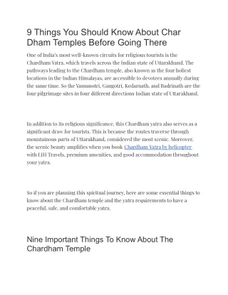 9 things you should know about char dham temples