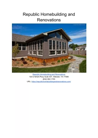 republic homebuilding and renovations
