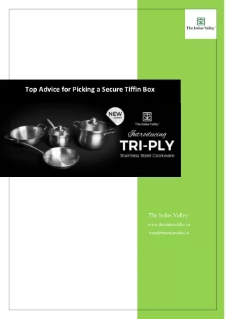 Top Advice for Picking a Secure Tiffin Box