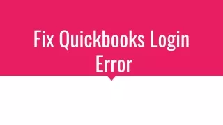 fix quickbooks login error