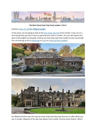 the best classic day trips from london part i