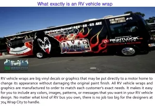 what exactly is an rv vehicle wrap