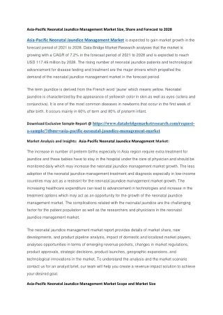asia pacific neonatal jaundice management market
