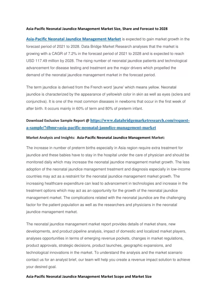 asia pacific neonatal jaundice management market