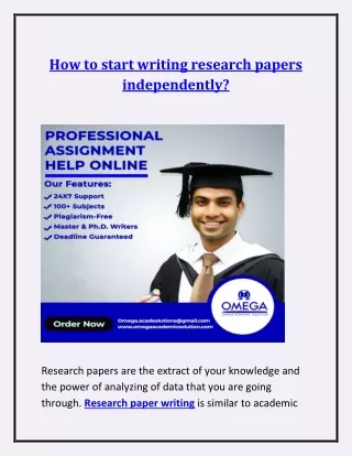 How to start writing research papers independently.edited