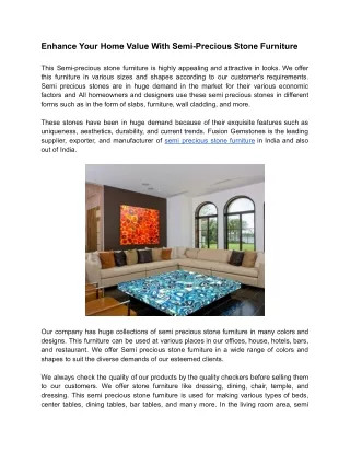 enhance your home value with semi precious stone