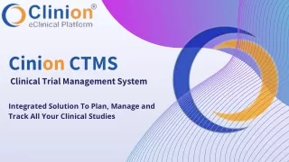 Clinical trial management system in clinical trials ppt