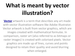 what is meant by vector illustration