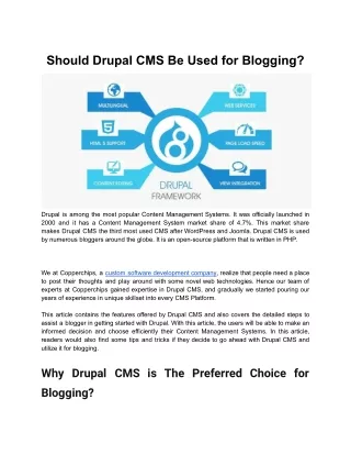 should drupal cms be used for blogging