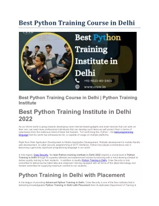 best python training course in delhi best python