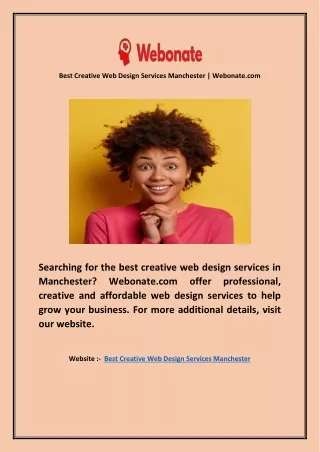 best creative web design services manchester