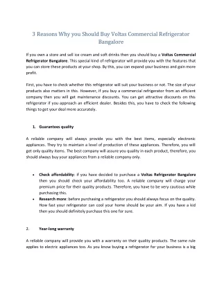 3 reasons why you should buy voltas commercial