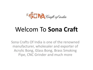 welcom to sona craft