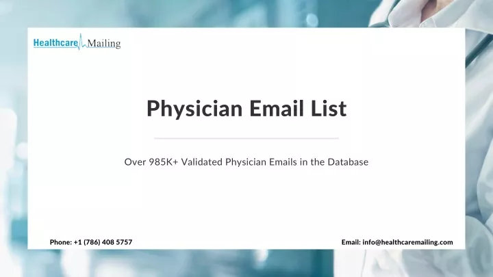 physician email list