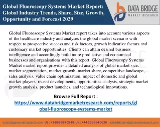 global fluoroscopy systems market report global