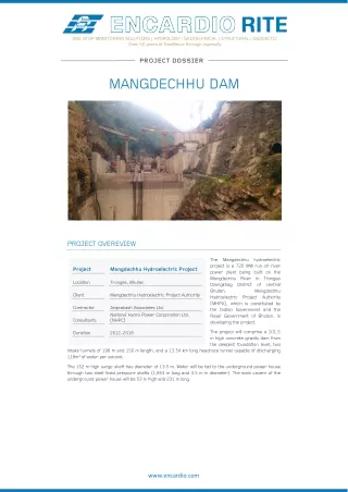 Mangdechhu Hydroelectric Project Trongsa, Bhutan