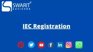 IEC Registration, GOVERNMENT REGISTRATIONS,