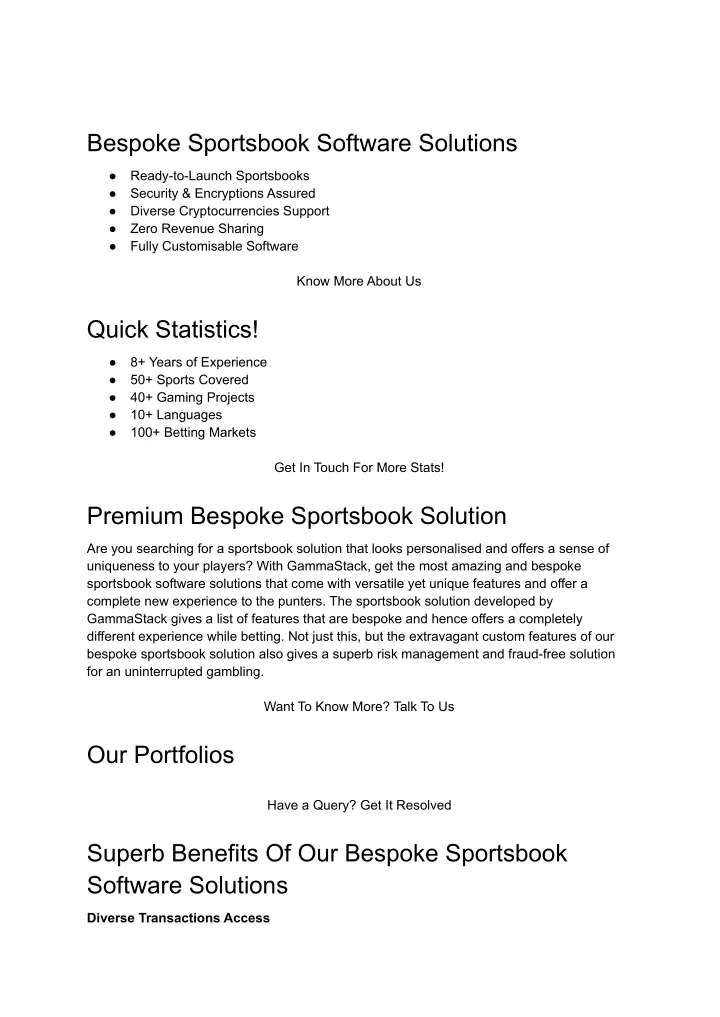 bespoke sportsbook software solutions