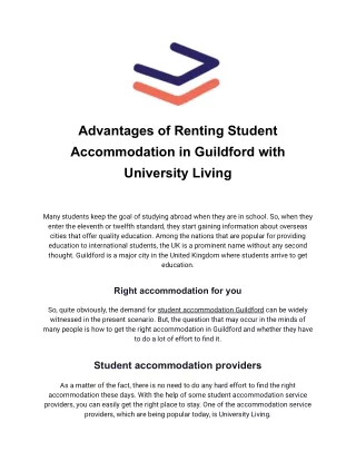 Explore student accommodation in Guildford