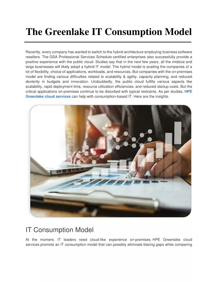 the greenlake it consumption model