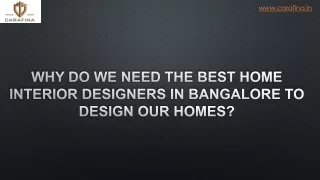 Home Interiors Bangalore | Interior Design in Bangalore | Carafina