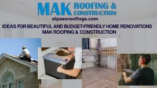 Ideas for Beautiful and Budget-Friendly Home Renovations - MAK Roofing & Construction