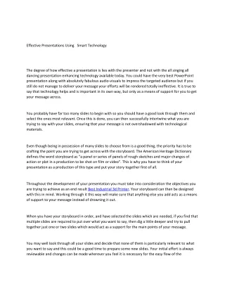 effective presentations using smart technology