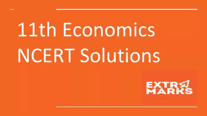 11th economics ncert solutions