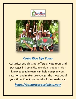 costa rica life tours