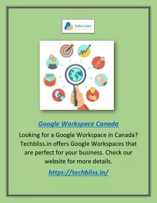 Google Workspace Canada - the best cloud-based office solution