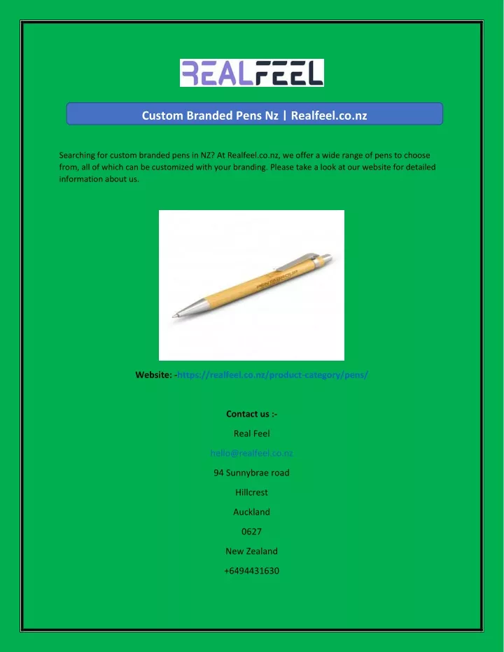 custom branded pens nz realfeel co nz