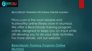 beachbody training program online mumbai