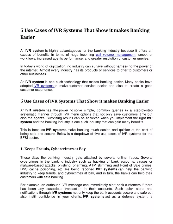 5 use cases of ivr systems that show it makes