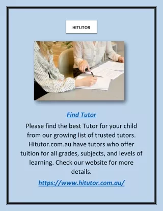 find tutor