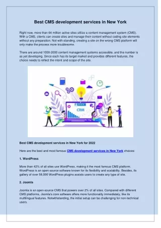 best cms development services in new york right