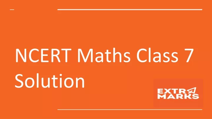 ncert maths class 7 solution