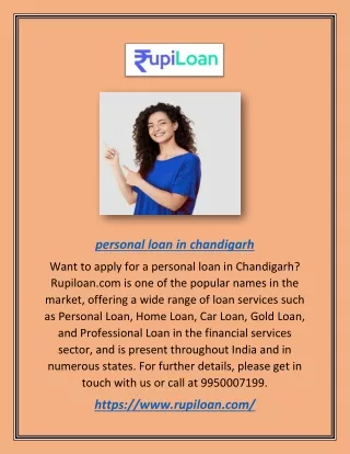 Apply for a personal loan in Chandigarh