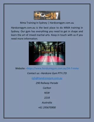 mma training in sydney hardcoregym com au