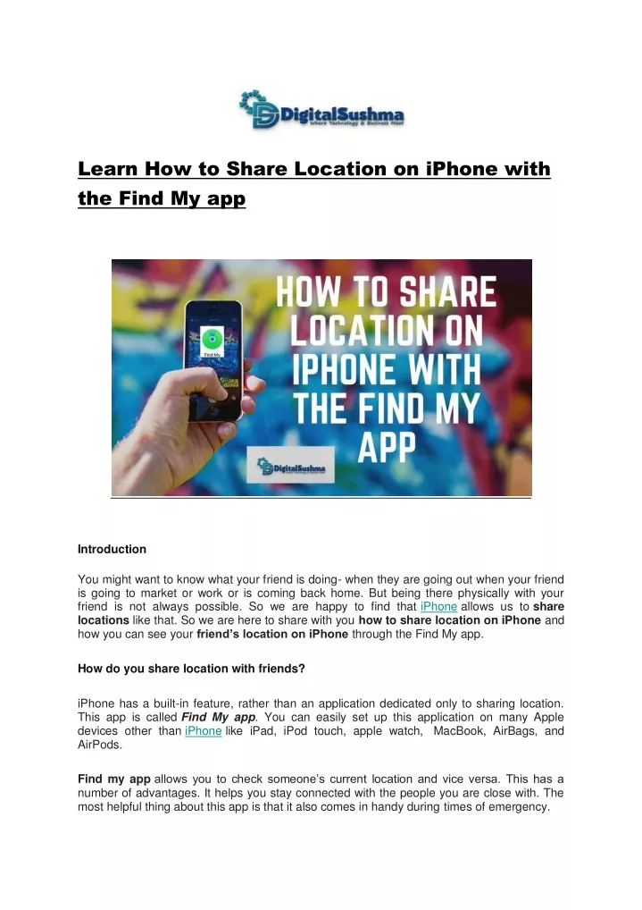 learn how to share location on iphone with