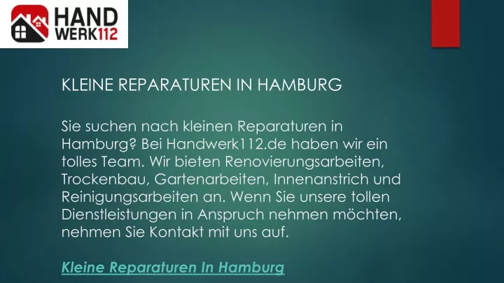 kleine reparaturen in hamburg