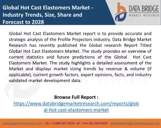 global hot cast elastomers market industry trends