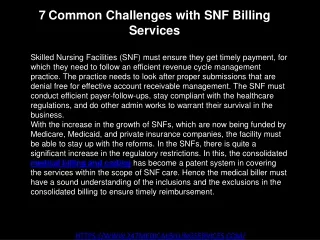 7 common challenges with snf billing services