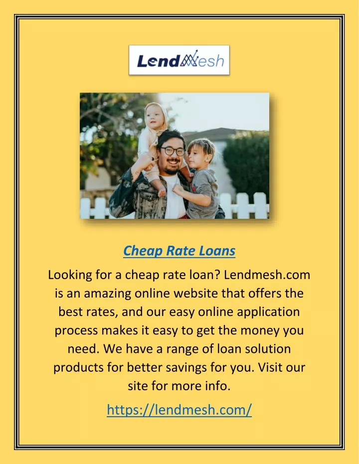 cheap rate loans