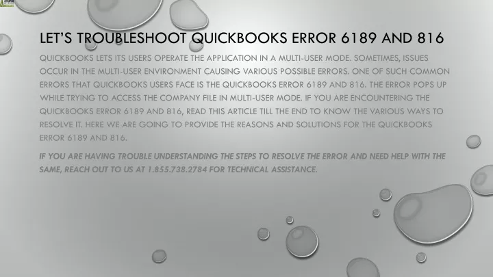 let s troubleshoot quickbooks error 6189 and 816