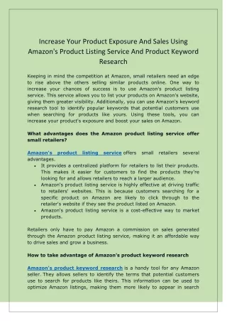 increase your product exposure and sales using