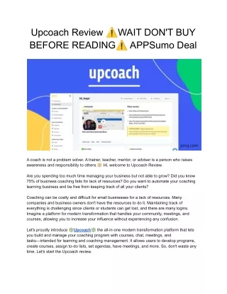 upcoach review wait don t buy before reading