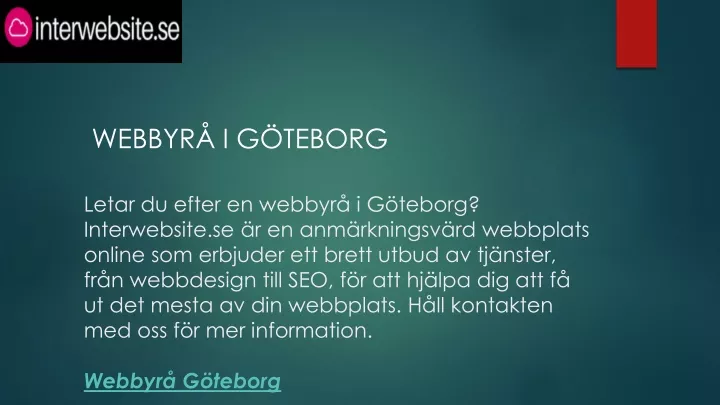 webbyr i g teborg