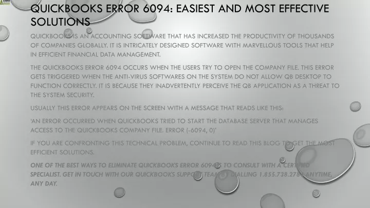 quickbooks error 6094 easiest and most effective solutions
