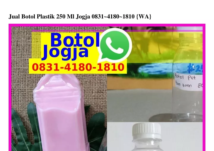 jual botol plastik 250 ml jogja 0831 4180 1810 wa