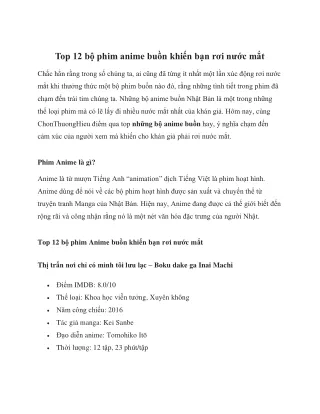 top 12 b phim anime bu n khi n b n r i n c m t